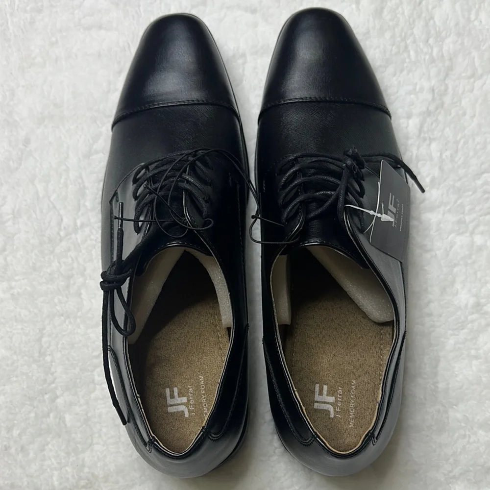 jf j.ferrar NWT-Black Oxfords Polished Leather Formal - Picture 7 of 9
